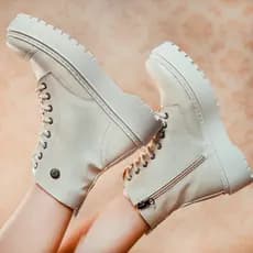 Coturno Sola Baixa Feminino Tratorado Blogueira Salto 4 cm Exclusiva Original Muritalle