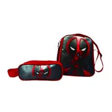 Lancheira Termica DeadPool + Estojo de Lapis Duplo Dead Pool