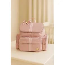 Mochila Maternidade Rosa / Rosa Bebe Luxo Laço