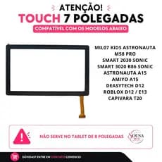 Touch Vidro 7"Milii Mil07 Roblox Astronauta A15 A16 Smart 3020 2030 |B86 Sonic |Amiyo A15 |M58 Pro | Easytach E13 | D12