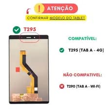 Tela Display Lcd Frontal Tablet Sam Galaxy Tab A 4G 8.0 SM-T295 T295