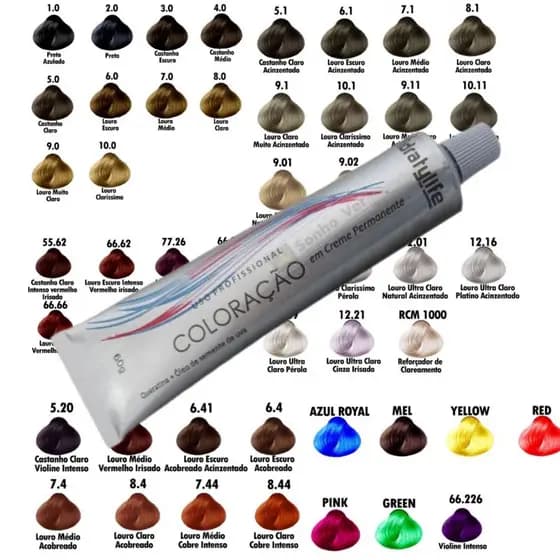 Tinta de Cabelo Mairibel Hidraty Escolha a Cor Disponivel Coloração Profissional Vários Tons 60g