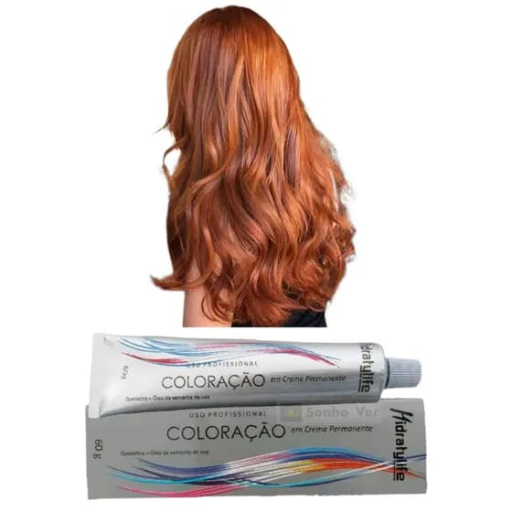 Tinta Ruivo Nº8.44 Louro Claro Cobre Intenso
