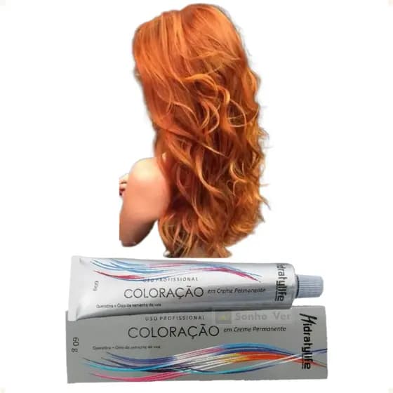 Tinta Ruivo Nº7.44 Louro Médio Cobre Intenso Mairibel
