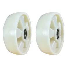 Roda Direcional Traseira Nylon 180x50mm Rolamentada Branca P/ Paleteira TNT