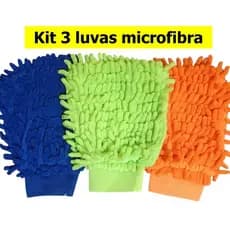 Luva Microfibra Chenile Microfibra Lavar Carro e Limpeza Multiuso Resistente