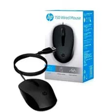 Mouse HP Original e Lacrado com Fio Usb 1600 DPI Preto - HP 150