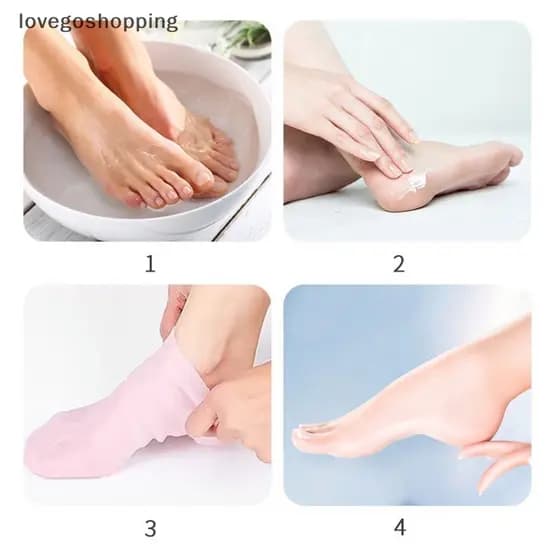 Meias De Silicone Spa Hidratante Gel Esfoliante