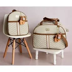 Kit Bolsa de Bebê 2 peças Mala Maternidade e Mochila de Passeio