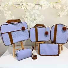 Kit 5 peças com Bolsa Maternidade Ampla e Necesserie