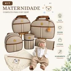 Kit 5 Peças Bolsas Maternidade Completo Com Saída Maternidade