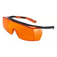 Óculos de Sobrepor Univet 5X7 UV525 Laranja Bloqueador De Luz Azul Escuridão Dentista CA37013