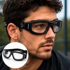 Óculos Proteção Danny Esportivo Com Clip Interno Lentes De Grau Ideal Futebol Ciclismo Voley