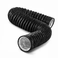 Duto PVC 100mm 5 Metros Flexivel Preto Aluminio Ar Condicionado Portátil Coifa Exaustor Estufas Grow