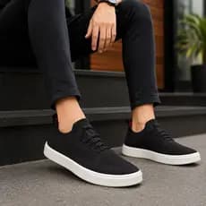 Tênis Slip On Masculino Knit Meia Leve Dia a Dia Sapatenis Casual Confortável Estiloso
