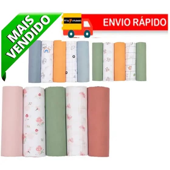 Fralda Soft Premium Papi Baby Bainha 78x78cm 5 Un