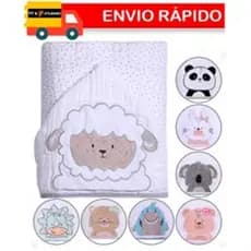 Toalha Fralda de Banho Soft Com Capuz Infantil Bebê papi