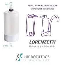 Refil Vela Para Filtro Água Torneira Compatível com o Purificador Lorenzetti Acqua Bella Acquabella Vitale Rv-01 Premium