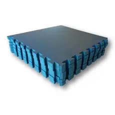 Kit 4 Placas Tatames Tapetes EVA 50x50x1cm 10mm Azul Marinho Infantil Bebê Academia