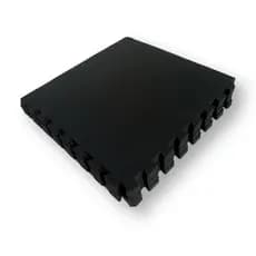 Kit 4 Tatames Tapetes EVA Com Borda 50x50x1cmPreto 10mm Infantil Bebê Academia Linha Premium