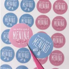 Adesivo chá revelação menina ou menino