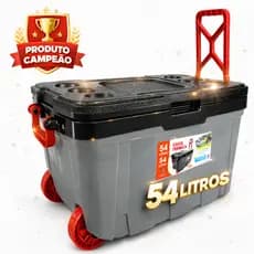 Caixa Térmica Cooler 54 Litros - Praia churrasco - até 74 latas com tampa porta copos e 3 divisória – Cores Aleatórias