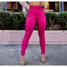 Calça Skinny Bengaline Com Cinto Lindas Pronta Entrega