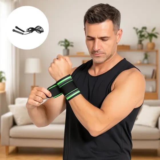 Munhequeira de Punho Profissional Treino Corda de Pular  para Exercícios Físico Treino Cárdio Envio Rápido