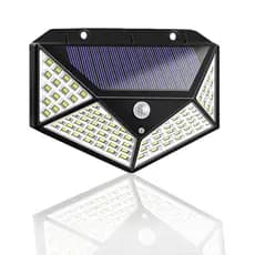 Luminária Externa led solar com sensor de presença 100 led's