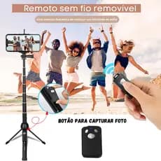 tripé para fotografia com controle remoto funcional