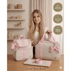 Kit Bolsa Maternidade Kit Completo 3 Peças Luxo Impermeável