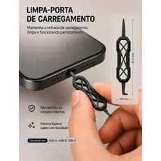 KIT C/ 10 Limpadores de Porta de Carregamento  | Remove Fiapos e Poeira