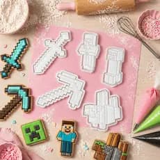 Kit Cortadores Temática Minecraft – 5 Modelos Incríveis!