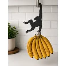 Suporte de Banana Macaco | Porta Bananas Decorativo para Cozinha