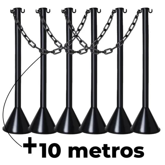 7 Pino Organizador de fila + 10 M Corrente Pequena