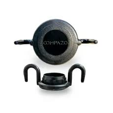 04 Tampa Com Gancho Para Pedestal Organizador De Filas Preto