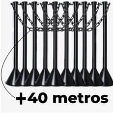 Organizador de Plástico Preto 11  + 40 Mts Corrente Pq