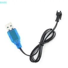 Cabo Adaptador De Carregador USB Preto De 3.7 V Para Helicóptero De Carro Com Controle Remoto