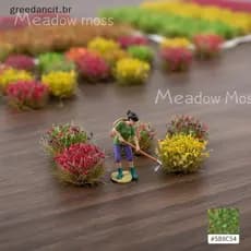 MA DIY 8mm Cluster De Grama Modelo De Flores Silvestres 32 Pcs Cenário Realista Para Arquitetura Mesa De Areia Decoração