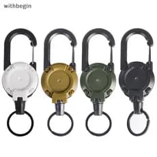 WIT Anti-Roubo De Metal Fácil De Puxar Bule Corda Elástica Chaveiro Esportivo Retrátil Ao Ar Livre Mosquetão Gancho Bapa