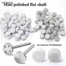 WIT 50 Peças 10mm Almofadas De Polimento De Esponja Substituíveis Autoadesivas Disco De Aço Inoxidável Para Pedicure Ace