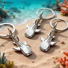 WIT Metal Mini Baleia Tubarão Chaveiro Moda Oceano Animal Pingente Para Chaveiros Saco Criativo Charme Presentes Criança