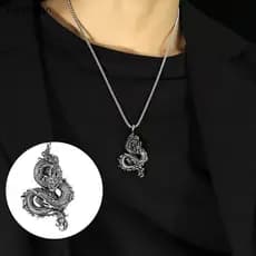 WIT Vintage Masculino De Aço Inoxidável Dragão Nelace Punk Hip Hop Nelaces Para Homens Jóias Festa Aniversário Presente