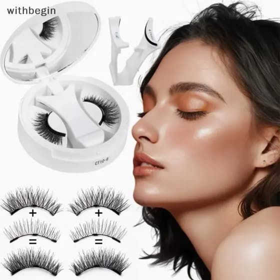 WIT Cílios Magnéticos Reutilizáveis Aparência Natural 3D Encaracolado Sem Necessidade De Cola Perfeita Para Modelar WI