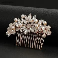 dfd Strass Pérola Casamento Pente De Cabelo Lateral Grampos De Noiva Acessórios Joias Cristal Para Mulheres E Meninas