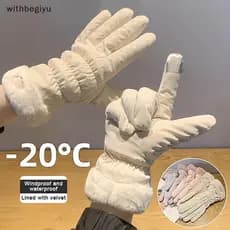 dfd Luvas Acolchoadas Femininas Inverno Engrossado Quente Respirável Ciclismo Montanhismo Esqui Esportes Ao Ar Livre À P
