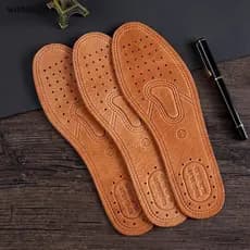 dfd 1 Par De Palmilhas De Couro Para Sapatos Masculinos , Desodorante Confortável , Palmilha Casual , Pés De Qualidade ,