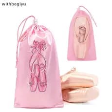 dfd Portátil Malha Saco De Dança Respirável Sapatos Bolsa De Armazenamento Meninas Ballet Organizador Sacos Sapato Bolsa
