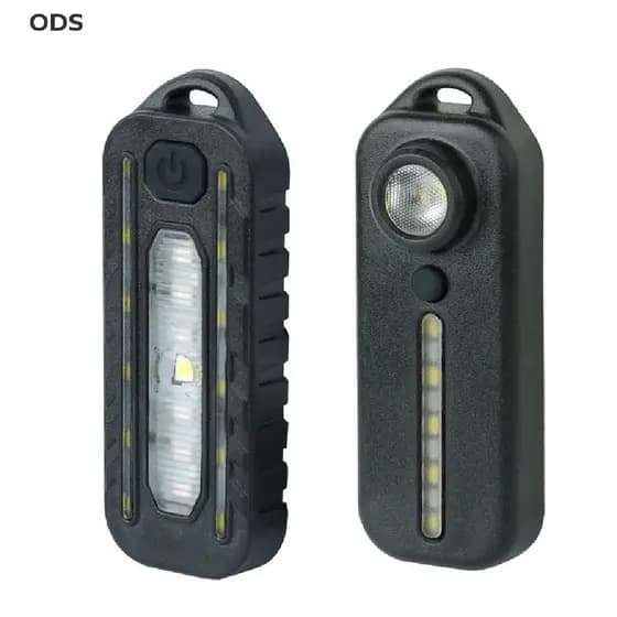 ODS LED Vermelho Azul Luz De Ombro Com Clipe Carregamento USB Piscando Aviso Lanterna De Segurança Tocha Bicicleta Avisa