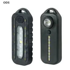 ODS LED Vermelho Azul Luz De Ombro Com Clipe Carregamento USB Piscando Aviso Lanterna De Segurança Tocha Bicicleta Avisa